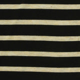 Black Horizontal-Stripe Jersey Knit, Poly-Viscose