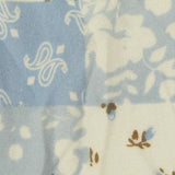 Blue Flowers Milk Silk Knit, Polyester — texture
