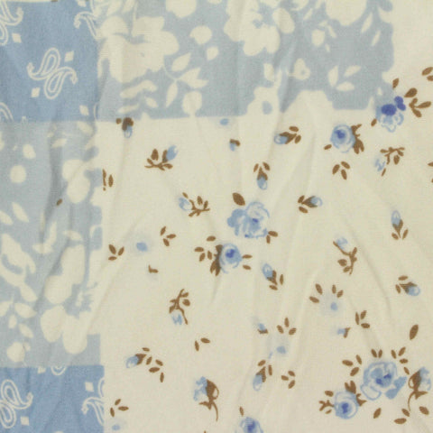 Blue Flowers Milk Silk Knit, Polyester