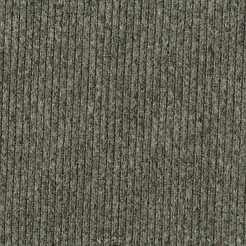 Heathered Grey-Green Marl Rib Knit, Polyester, 200 gsm