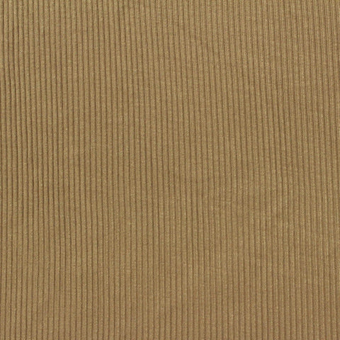 Viscose Stretch Rib Knit Fabric, 210 gsm, 180 cm — Khaki
