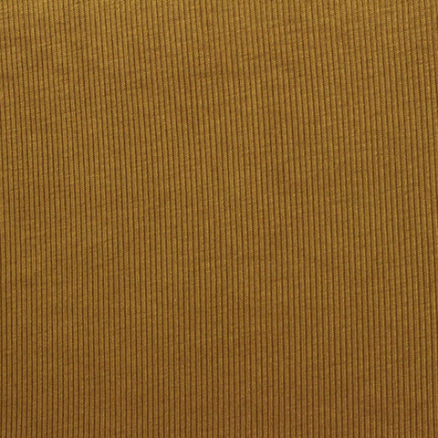 Viscose Stretch Rib Knit Fabric, 200 gsm, 160 cm — Khaki