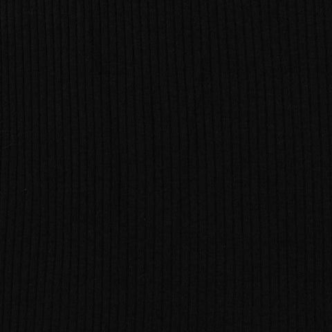 Rib Knit Fabric, 220 gsm, 120 cm — Black