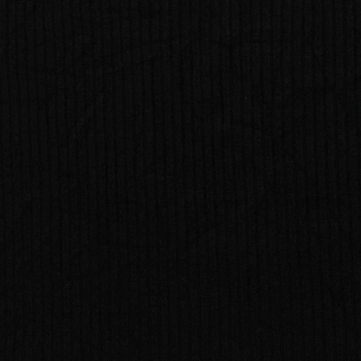 Viscose Stretch Rib Knit Fabric, 200 gsm, 165 cm — Black