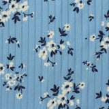 White Floral Milk Silk Knit, Polyester