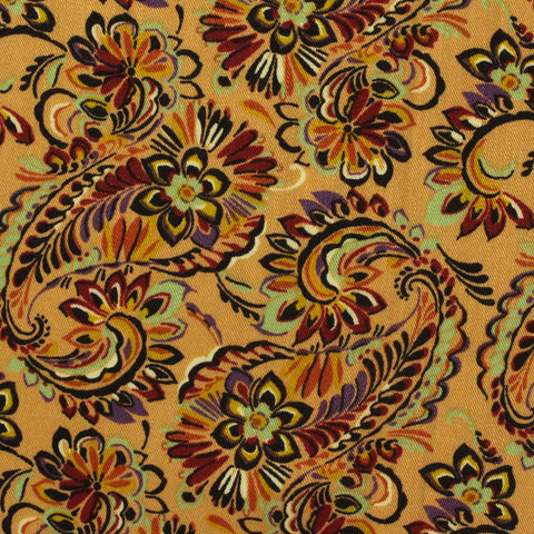 Red Bold-Paisley Twill, Viscose