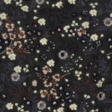 Cream Flowers Jacquard, Cotton-Viscose
