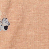 Blue Floral Jersey Knit, Viscose — texture