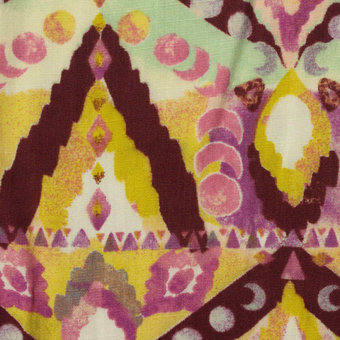 Yellow Triangles Woven, Viscose
