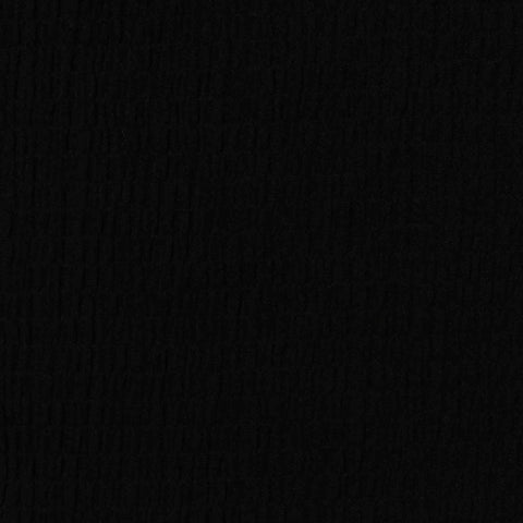 Polyester Viscose Stretch Knit Fabric, 130 gsm, 150 cm — Black