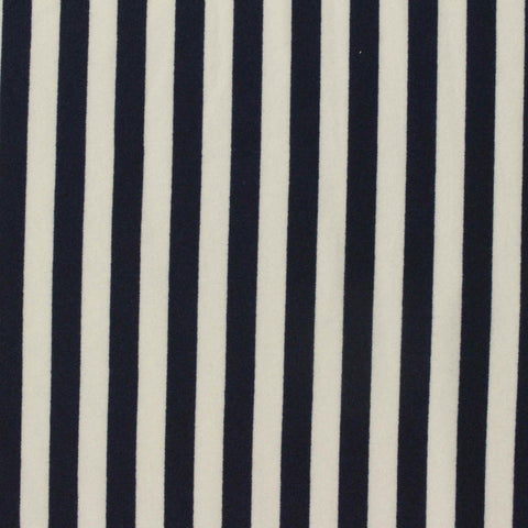 Navy Stripe Milk Silk Knit, Polyester