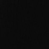Viscose Stretch Rib Knit Fabric, 200 gsm, 155 cm — Black