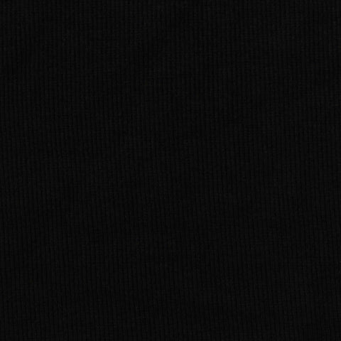 Rib Knit Fabric, 400 gsm, 130 cm — Black