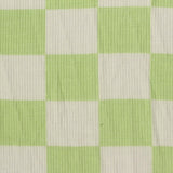 Bold Plaid Viscose Stretch Rib Knit Fabric, 220 gsm, 170 cm — Green