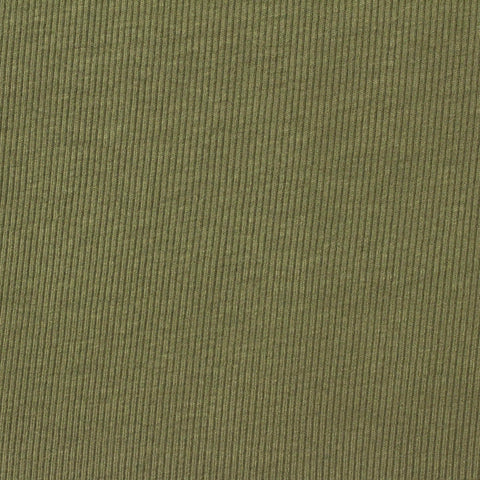 Viscose Stretch Rib Knit Fabric, 280 gsm, 140 cm — Green