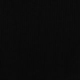 Viscose Stretch Rib Knit Fabric, 170 gsm, 165 cm — Black