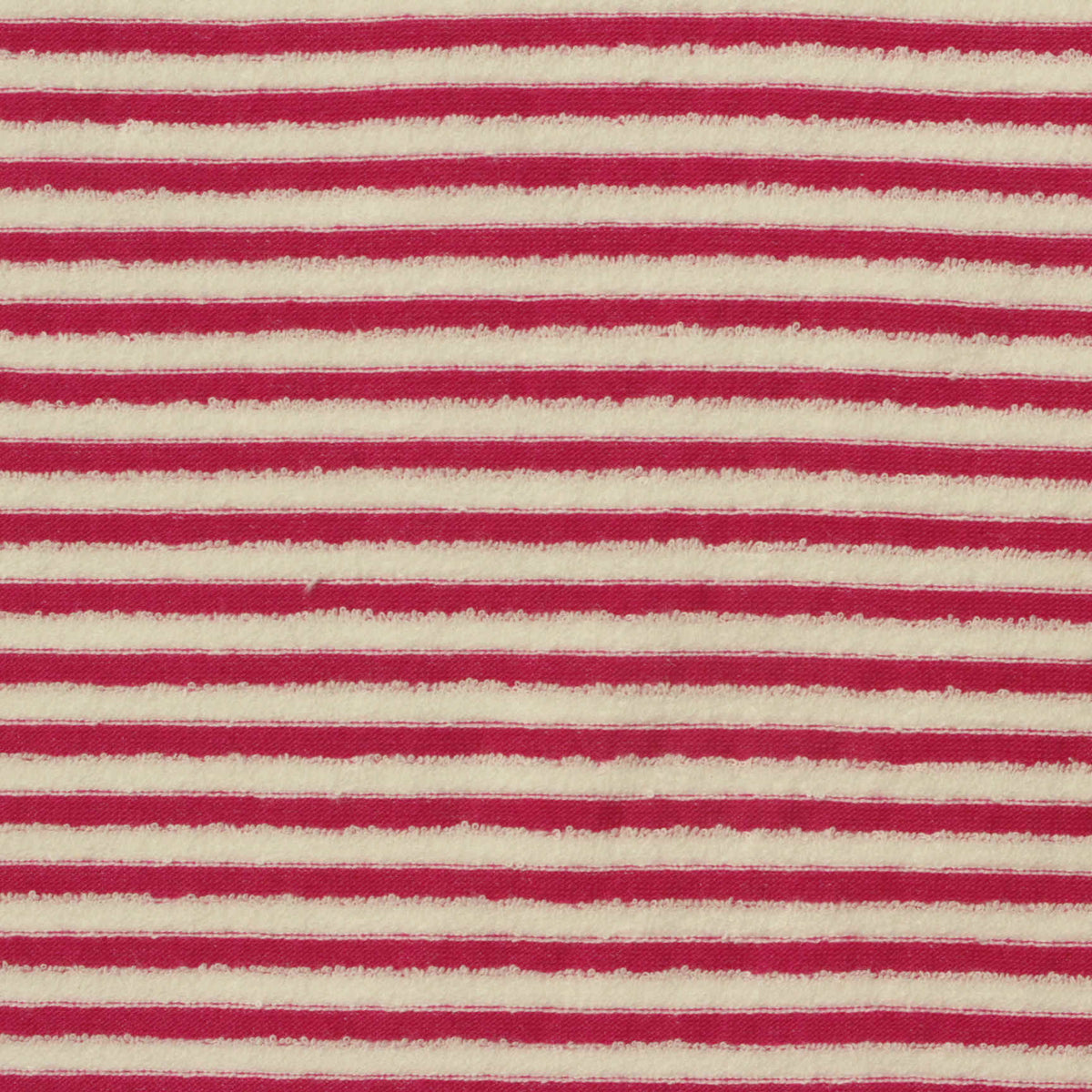 Red Horizontal-Stripe Jacquard, Cotton-Poly
