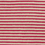 Red Horizontal-Stripe Jacquard, Cotton-Poly