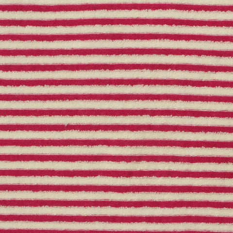 Red Horizontal-Stripe Jacquard, Cotton-Poly
