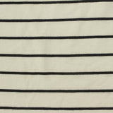 Off-White Horizontal-Stripe Jersey Knit, Viscose