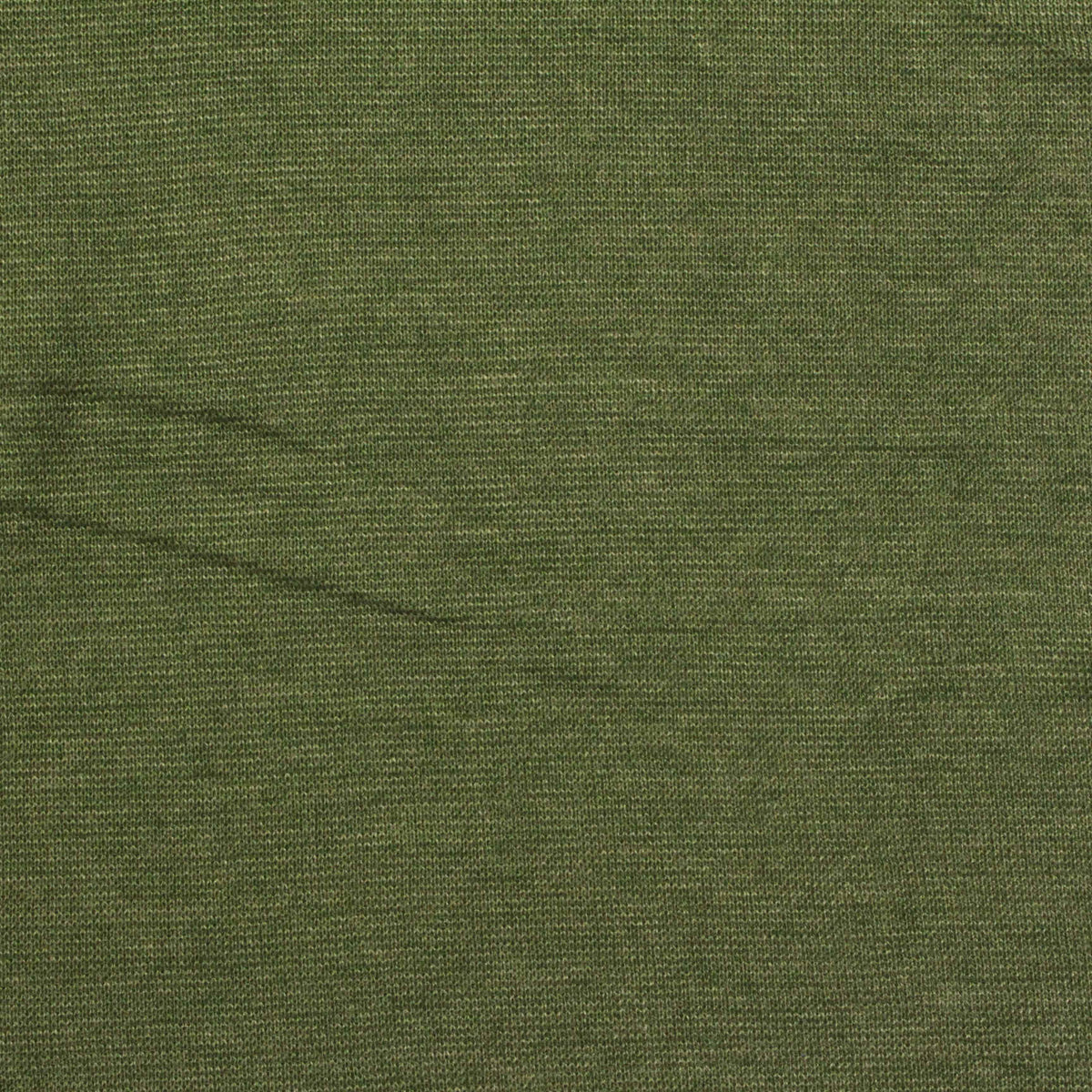Heathered Green Marl Rib Knit, Poly-Viscose, 195 gsm