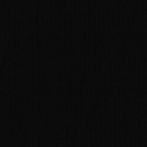 Polyester Viscose Stretch Rib Knit Fabric, 200 gsm, 170 cm — Black
