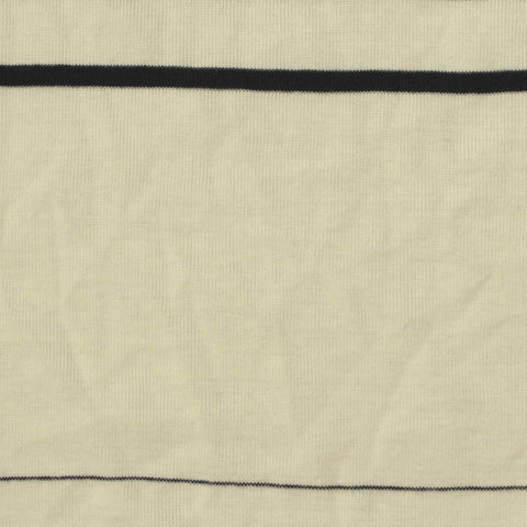 Black Horizontal-Stripe Knit, Cotton, 180 gsm