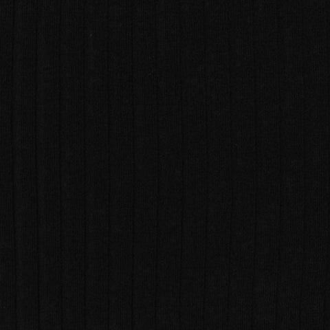 Cotton Polyester Stretch Knit Fabric, 180 gsm, 143 cm — Black