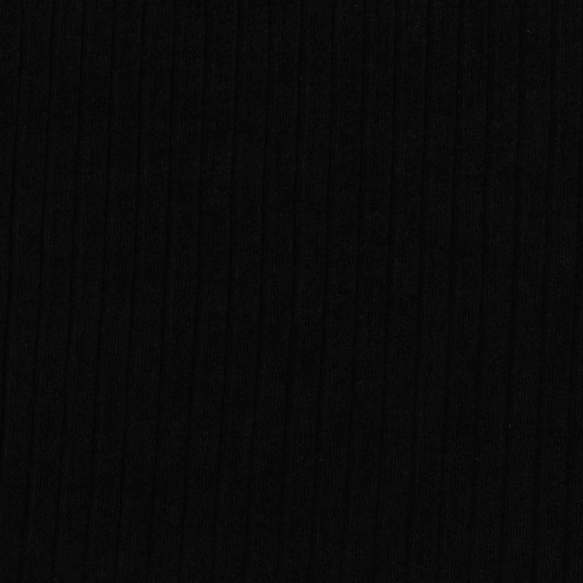Polyester Viscose Stretch Rib Knit Fabric, 275 gsm, 115 cm — Black