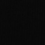 Polyester Viscose Stretch Rib Knit Fabric, 275 gsm, 115 cm — Black