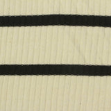 Black Horizontal-Stripe Rib Knit, Poly-Cotton