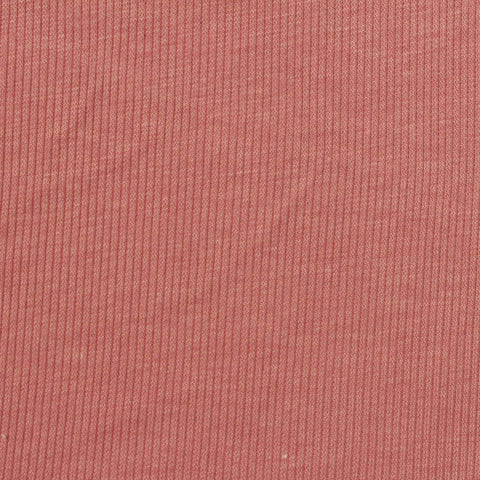 Pink Marl Rib Knit, Poly-Viscose, 210 gsm