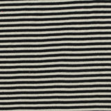 Black Horizontal-Stripe Rib Knit
