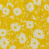 White Flowers Rib Knit, Viscose — texture