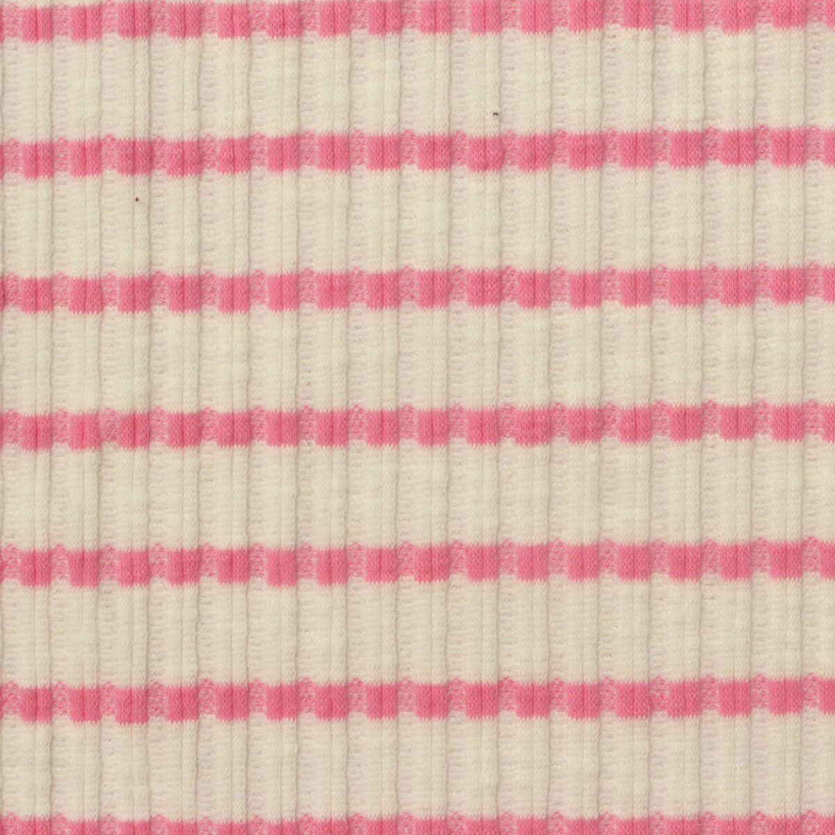 Pink Horizontal-Stripe Jacquard, Cotton-Poly, 300 gsm