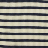 Navy Horizontal-Stripe Rib Knit