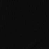 Brushed Polyester Stretch Rib Knit Fabric, 230 gsm, 175 cm — Black