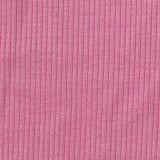 Polyester Viscose Stretch Rib Knit Fabric, 165 gsm, 160 cm — Pink — texture