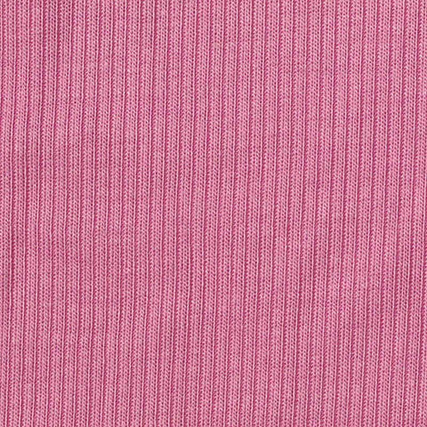 Polyester Viscose Stretch Rib Knit Fabric, 165 gsm, 160 cm — Pink