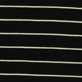 Black Horizontal-Stripe Jersey Knit, Viscose