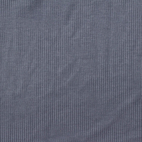 Viscose Stretch Rib Knit Fabric, 250 gsm, 135 cm — Blue