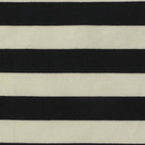Black Horizontal-Stripe Ponte Knit, Viscose-Poly