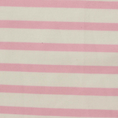 Pink Horizontal-Stripe Ponte Knit, Poly-Viscose