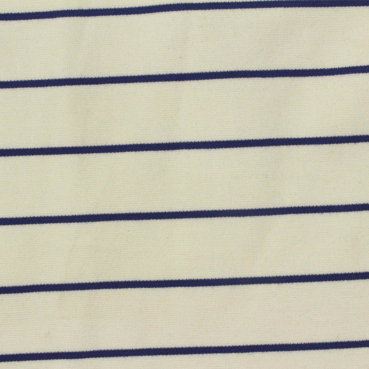 Navy Horizontal-Stripe Ponte Knit, Poly-Viscose, 360 gsm