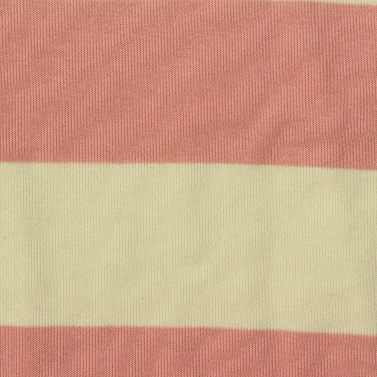 Pink Horizontal-Stripe French Terry, Poly-Cotton, 280 gsm
