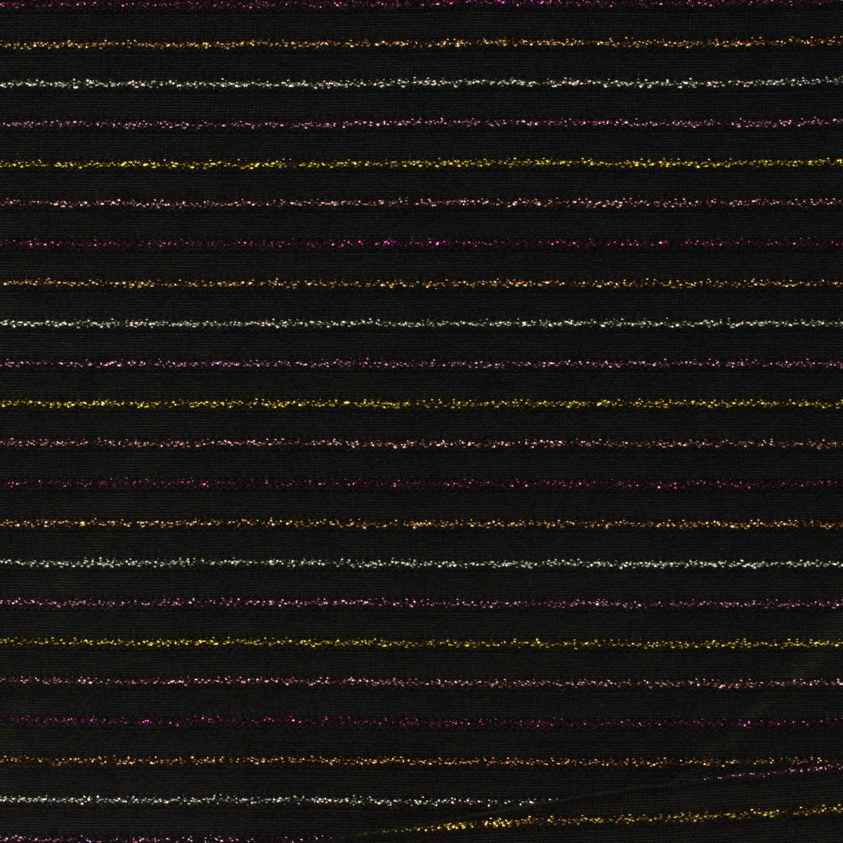 Silver Horizontal-Stripe Knit, Nylon, 155 gsm