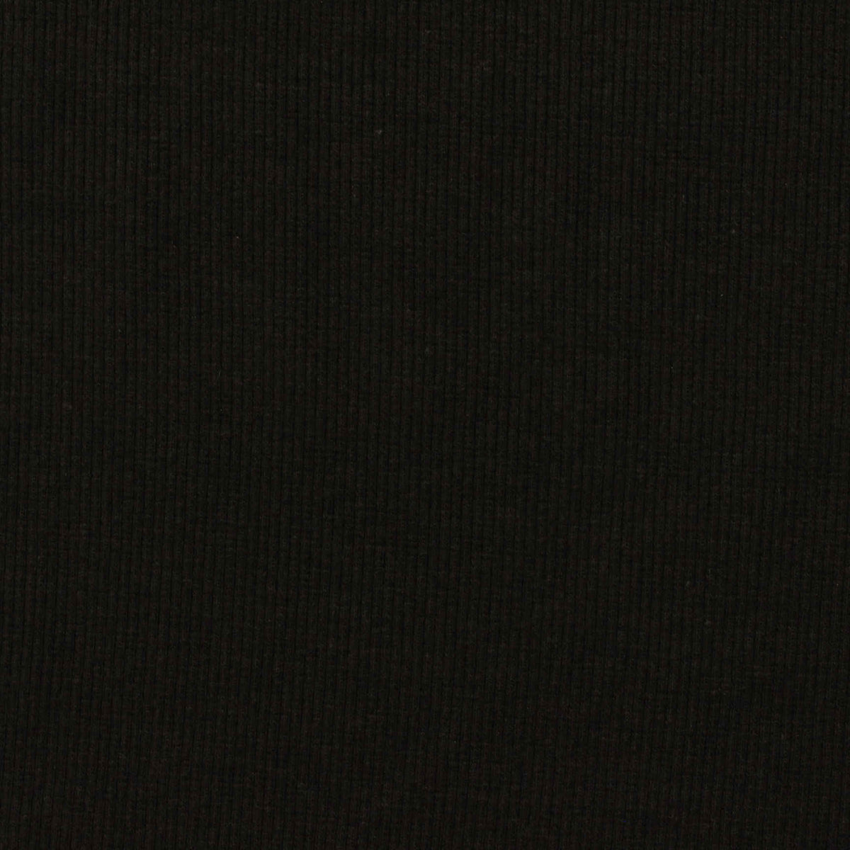 Cotton Polyester Stretch Rib Knit Fabric, 270 gsm, 122 cm — Black