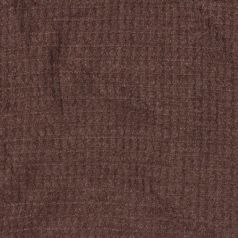 Polyester Viscose Waffle Knit Fabric, 182 gsm, 170 cm — Brown