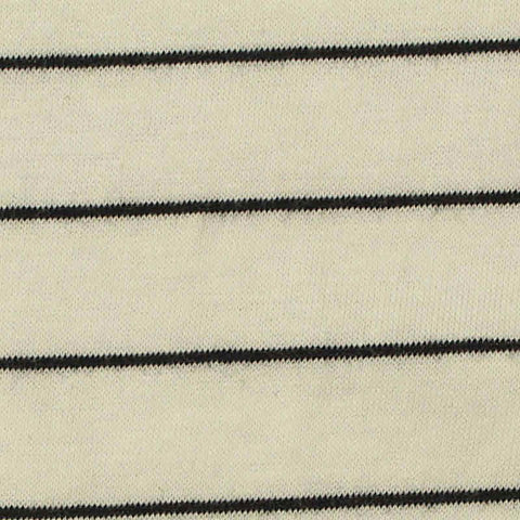 Black Horizontal-Stripe Knit, Cotton, 126 gsm