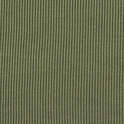 Green Vertical-Stripe Rib Knit, Modal-Poly